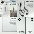 thumbnail image 5 of VIGO Meridian 34 in. W x 74 in. H Framed Fixed Shower Screen Door in Chrome with 3/8 in. (10mm) Clear Glass, 5 of 10