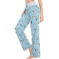 thumbnail image 4 of FREEAMG Chic Pattern Floral Drawstring Lounge Wide Leg Pajama Sleepwear Bottom, 4 of 5