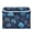 Blue Leaves and Snowflakes, variant on Large Fliplid Foldable Storage Bin Boxes Cubes Baskets with 2 Handles for Clothes Books 16.5x12.6x11.8 Inch Silver Metal Flower Pattern