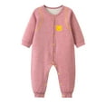 thumbnail image 2 of Baby Newborn Girls Long Sleeve Rompers Infant Boys Soft Cotton Jumpsuits Infant Onesies Velvet Bodysuit, 2 of 9