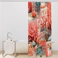 thumbnail image 2 of Coral Waterproof Printed Shower Curtain Set with Hooks for Bathroom Decoration, 2 of 5