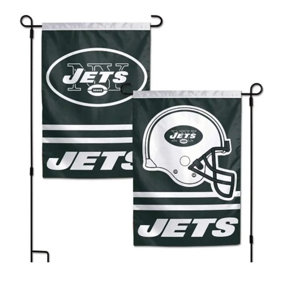 New York NYJ Pro Football New Design Double Sided Garden Flag Size 12 x 18 Inch