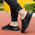 thumbnail image 6 of Pandaie Men's Open Back Sneaker Clogs Breathable Knit Mules Shoes Lightweight Slip on Sneakers Casual Walking Slides with Arch Support Black Size 7.5, 6 of 9