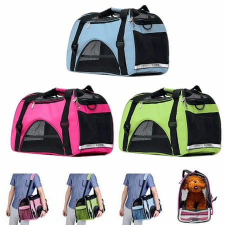 3 Colors Large Pet Carriers Soft Sided Carry Small Cats / Dogs Comfort Travel Bag Outdoors