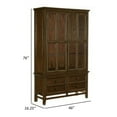 thumbnail image 5 of Benjara Zian 76 Inch Sideboard Buffet and Hutch Cabinet, 4 Drawers, Cherry Brown, 5 of 5