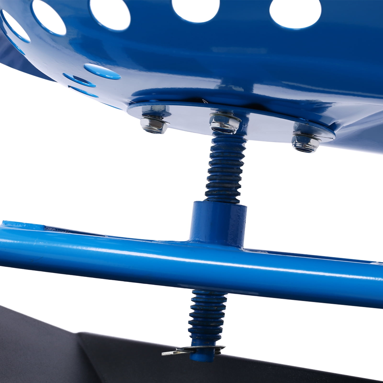Leumius Rolling Garden Cart with 360 Swivel Seat,Rolling Garden Scooter with Wheels & Tool Tray for Patio,Yard,Lawn,Blue