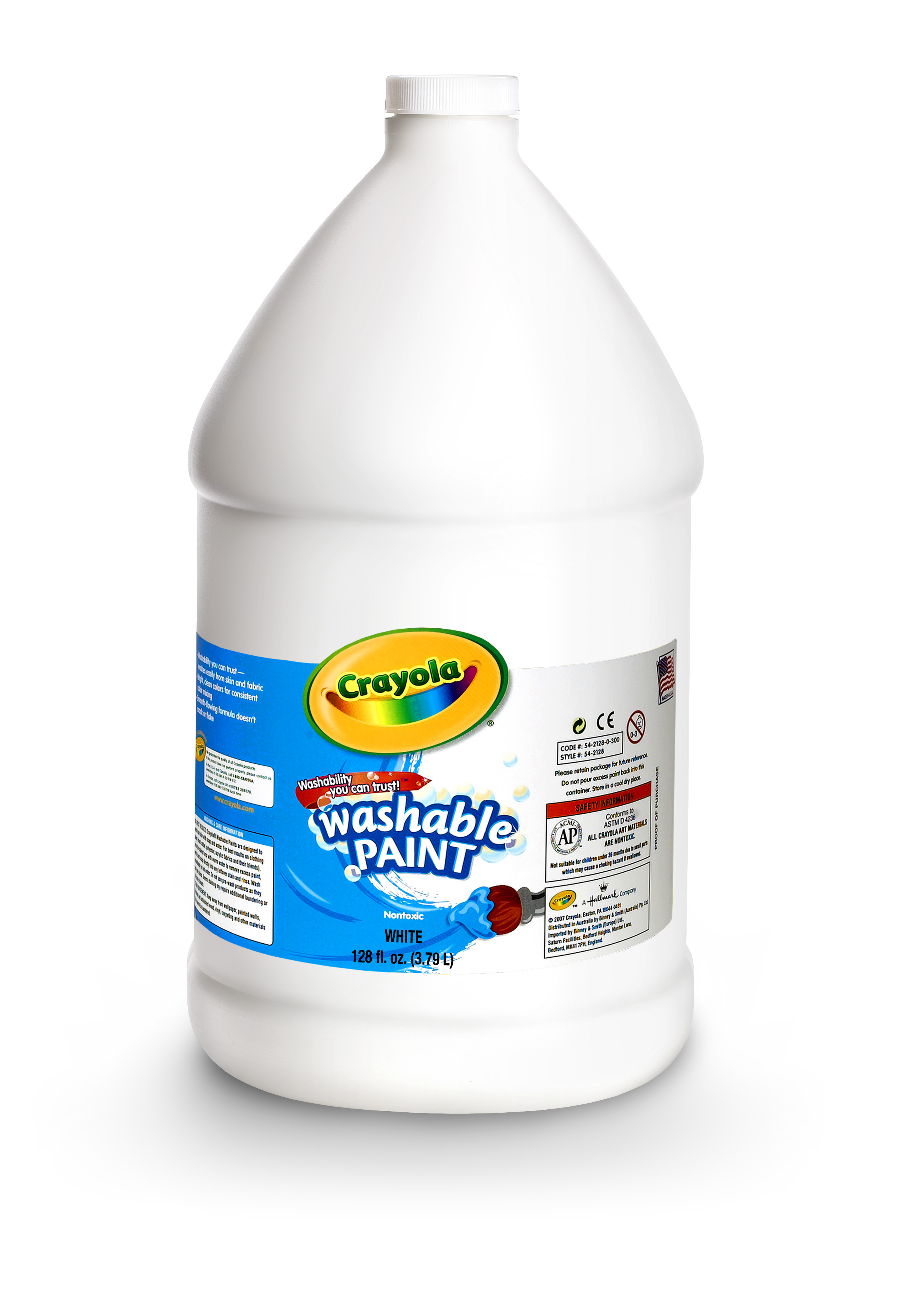 Washable Paint,128 oz. Container, White
