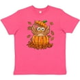 thumbnail image 3 of Inktastic Owl in a Pumpkin- cute for Halloween and Thanksgiving Youth T-Shirt, 3 of 5