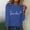 Blue, variant on Zunfeo Women Long Sleeve Shirts Casual Cozy Loose Fall Tops Pullover Crew Neck Graphic Junior T Shirts