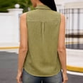thumbnail image 6 of Linen Blend Short Sleeve Casual Blouse for Women, 6 of 7