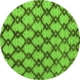 thumbnail image 1 of Ahgly Company Indoor Round Abstract Green Modern Area Rugs, 3' Round, 1 of 4