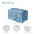 thumbnail image 3 of Psesaysky Snowflakes Rectangle Tissue Box Cover, Waterproof Pu Leather Car Tissue Holder with Bottom Buckle Napkin Holder Organizer for Bathroom, Bedroom, Hotel, Office Desk 9.7"X5.2"X5.1", 3 of 7