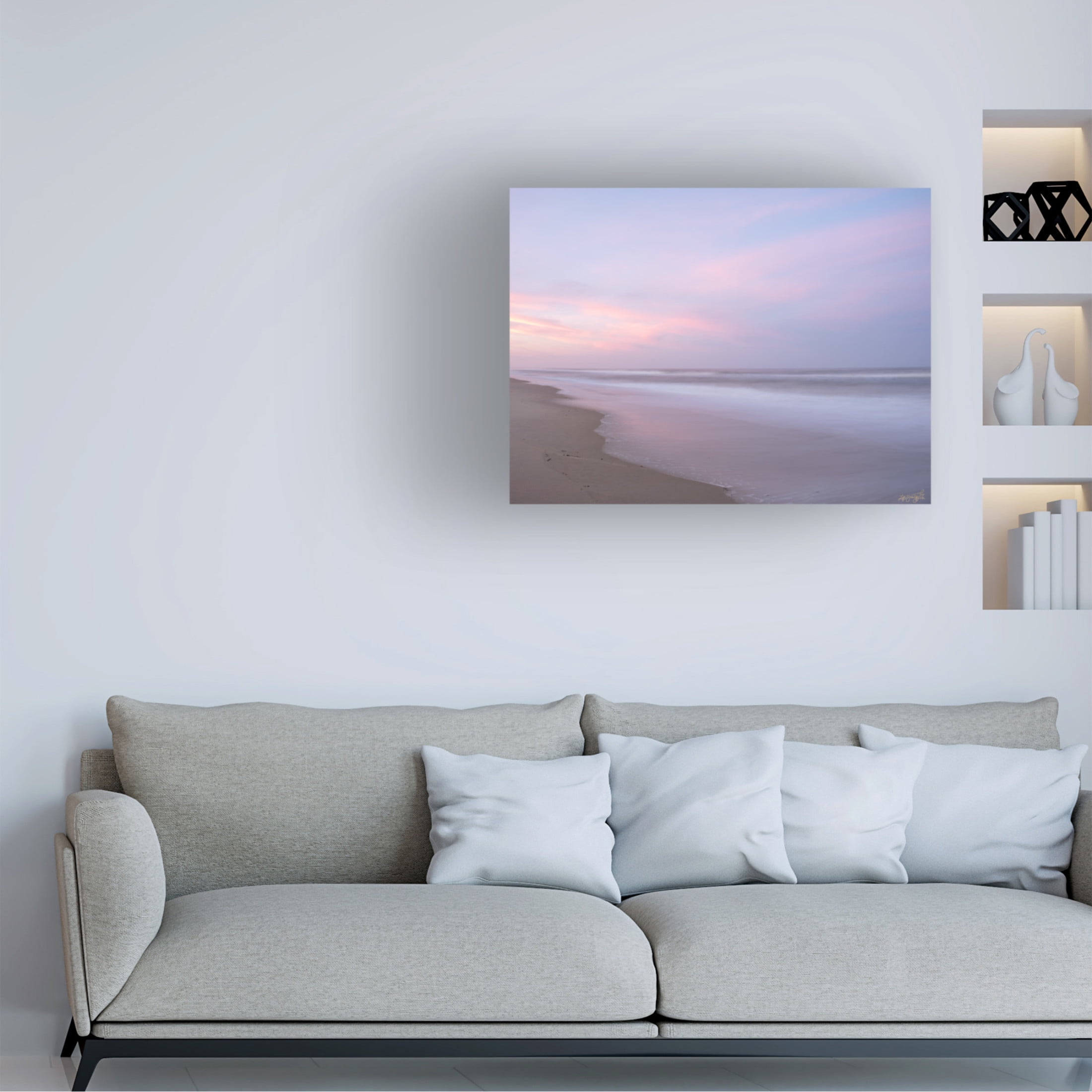Canvas Wall Art - Life BeautifuLEE 'Ocean Perfection Sunset' Wall Art for Living Room, Bedroom, or Office Décor by Trademark Fine Art - 19 x 14 Inches