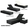 thumbnail image 5 of GoDecor 2 Pcs Outdoor Chaise Lounge PE Wicker Reclining Chair with Cushions Furniture Set Patio Lounge Chair, Black, 5 of 9