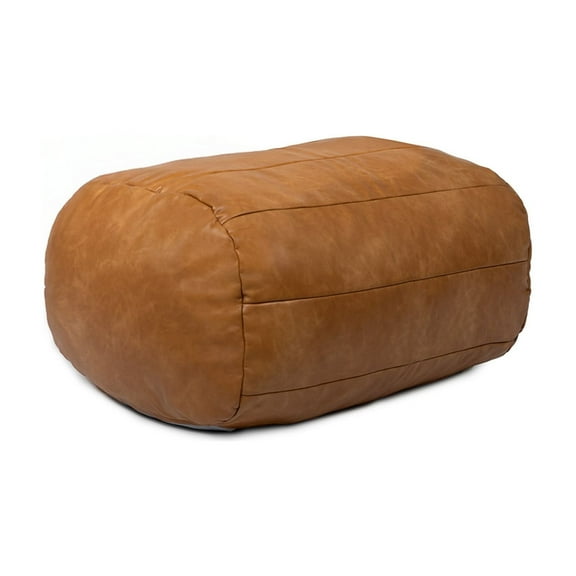 Big Joe Modora Bean Bag Lounger, Living Room and Gaming Seat, Copper Harbor Vegan Leather, Ottoman Only