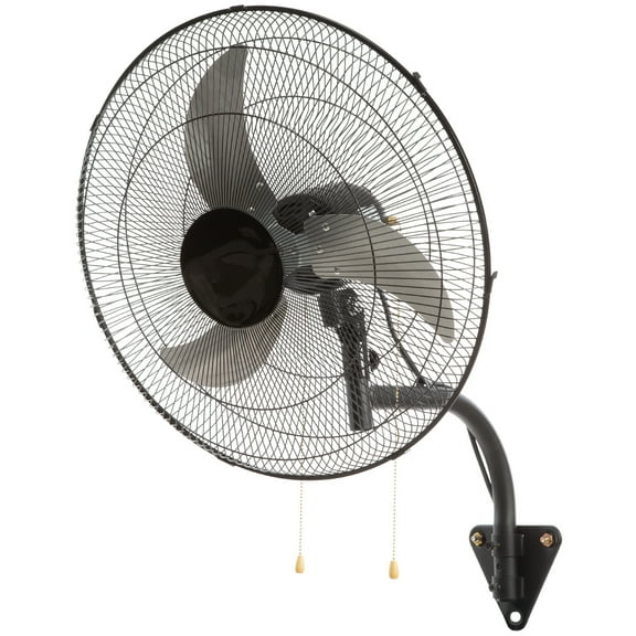 KFFKFF 20-Inch Wall Mount Fan, 3-Speed High Airflow up to 4650 CFM, Oscillating Industrial Fan for Commercial and Residential Use in Warehouses, Greenhouses, Workshops, Patios, and Basements, Black