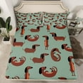 thumbnail image 3 of Homewish Kawaii Dachshund Child Twin Sheet Sets, Cute Dog Animal Flat and Fitted Sheet, Funny Dalmatian Lover Super Cozy Room Decor, 3-Piece, 3 of 8