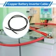 thumbnail image 7 of 1 Pc Battery Inverter Cable 6 AWG Gauge 4.5FT 3/8" Lug 5/16" Lug Battery Cable Universal for Car Vehicle Boat RV Solar Tinned Copper Black, 7 of 7