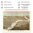 thumbnail image 4 of HISTORIX Vintage 1867 Appleton Wisconsin Map Poster - 18x24 Inch Historic Bird's Eye View of Appleton Outagamie County Map of Wisconsin Wall Art Print, 4 of 7