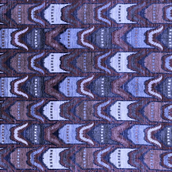 Ahgly Company Machine Washable Indoor Square Abstract Blue Modern Area Rugs, 4' Square