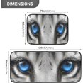 thumbnail image 3 of SKYSONIC White Tiger Blue Eyes Kitchen Mats Set of 2 Floor Runner Rug Anti Fatigue Non Slip Comfort Mat 19.7x27.6 Inch + 19.7x47.2 Inch for Living Room Laundry Room Hallway, 3 of 7