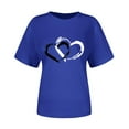 thumbnail image 6 of Vetsdori Short Sleeve Shirts for Women Graphic Valentine Blouses Holiday Summer Plus Size,Cute Pullover Juniors Tops Trendy, 6 of 7