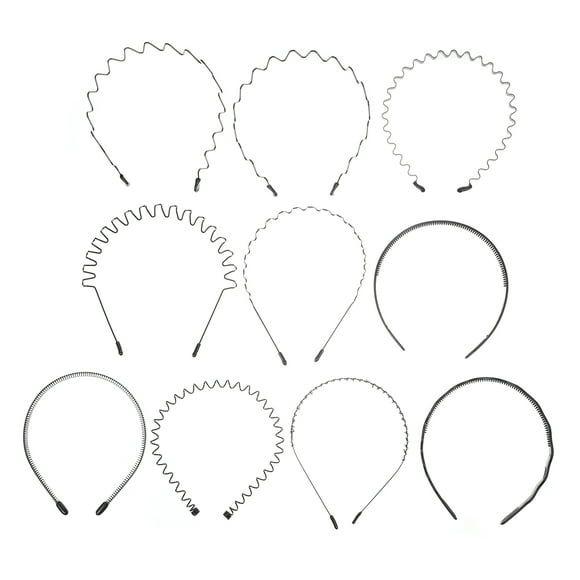 10pcs Headband For Men Assortment Hair Band Spring Wavy Hairband Clothing Supply