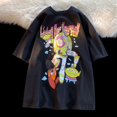 thumbnail image 1 of Disney moda dibujos animados lindo Toy Story Buzz Lightyear estampado de manga corta mujer Harajuku suelta fondo camiseta top Y2kNegroXXXL Y LA HISTORIA DEL JUGUETE Deng Xun unisex, 1 of 2