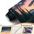 thumbnail image 4 of Wallpaper Serene Mountain Lake Sunset Pine Trees Reflective Water Peel and Stick Wall Murals 100"H x 144"W Removable PVC Wall Paper Self-Adhesive Wall Paintings Art Decor for Bedroom Living Room, 4 of 7