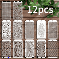 thumbnail image 6 of 12 Pieces Stencils for Crafts, Brick Dot Layering Stencils Mixed Media Art Texture Stencils for Painting on Card Making, 6 of 7