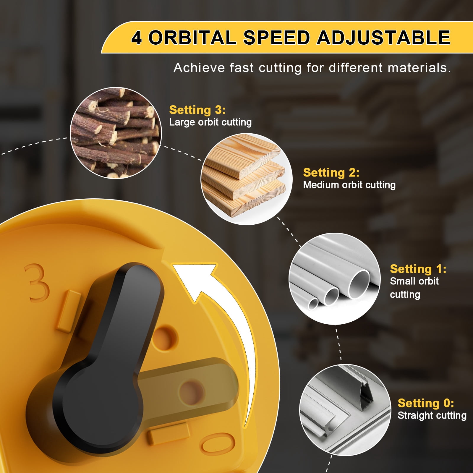 Dufuls Cordless Jig Saw Compatible Brushless Jig Saw with 10pcs Blades 4 Orbital Sets for Wood (Battery Not Included, Power Tool and T-Shaped Wood Cutting Blade Only)