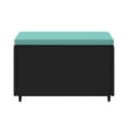 thumbnail image 2 of vidaXL Garden Footrest with Cushion Black Poly Rattan, 2 of 4