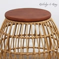 thumbnail image 3 of Rutledge & King Rattan Wood Top Table - Enderly Side Tables - End Tables Living Room and Bedroom - Boho Nightstand - Round End Table with Wood Top - Rattan Nightstand - Round Accent Table, 3 of 3