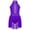 Purple, variant on YONGHS Kids Girls Rhinestone Figure Ice Skating Dress Lyrical Contemporary Dance Skirt Leotard Burgundy 12