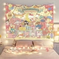 thumbnail image 4 of Sanrios Mymelody Cinnamoroll Kuromi Cartoon Tapestry Cloth Wall Hanging Carpet kawaii Anime Throw Yoga Beach Mat Blanket Nordic, 4 of 9