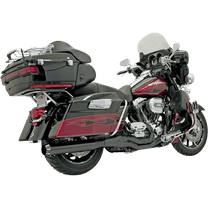 Bassani Road Rage II B4 Series Straight Black 2-into-1 Exhaust System (FLH-757B)