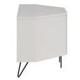 thumbnail image 3 of Bowery Hill Modern Wood Multi-Storage Corner TV Stand in White, 3 of 10