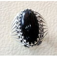 thumbnail image 5 of Black Onyx Mens Ring, Natural Black Onyx, December Birthstone, Silver Jewelry, 925 Silver Ring, Birthday Gift, Heavy Mens Ring, Arabic Design, Ottoman Style Ring, Christmas, Turkey Mens Signet Ring, 5 of 6
