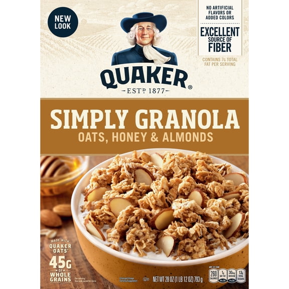Quaker Simply Granola Oats, Honey & Almonds 28 oz. Box