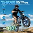 thumbnail image 2 of VortexRider 1500W Electric Bike for Adults, 20" Fat Tire E-Mountain Bikes, 48V 17.5Ah 32MPH Ebike for Adults Full Suspension UL2849, 2 of 7