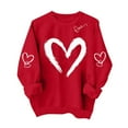 thumbnail image 2 of FDGIU ‌Women's Love Heart Sweatshirt, Valentine's Day Graphic Tee Long Sleeve Casual Top for Party & Gift Exchange, 2 of 7