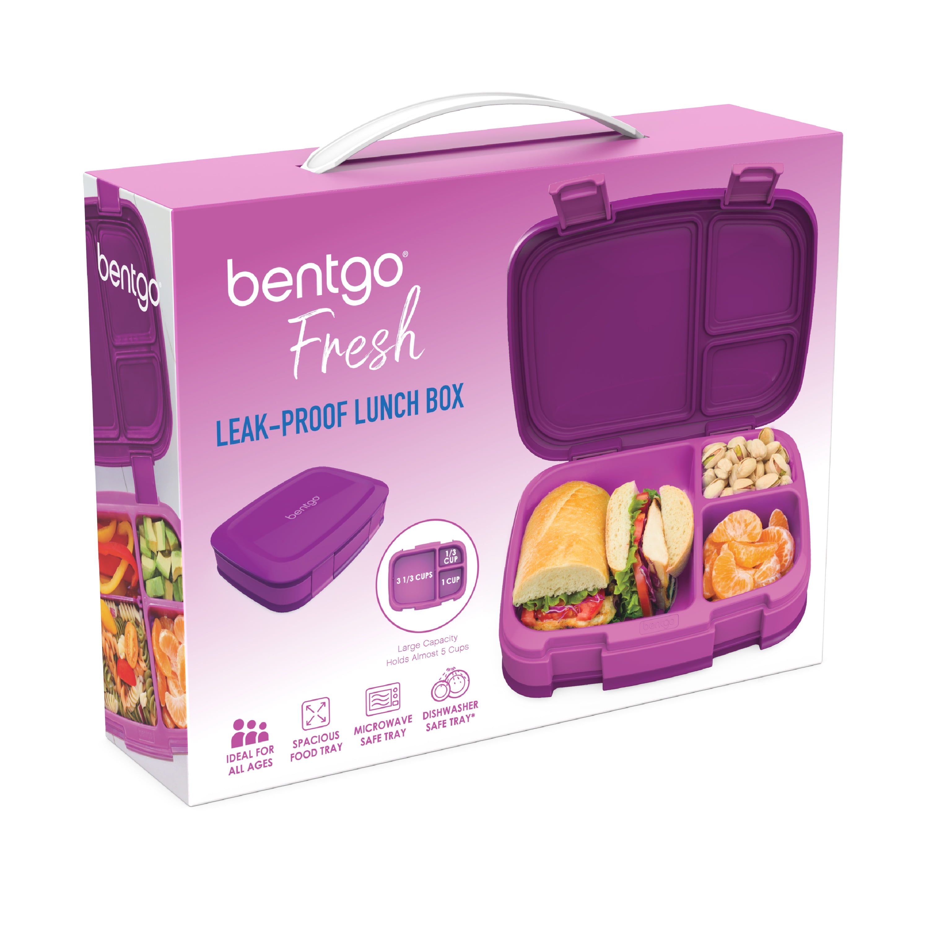 Bentgo Fresh New & Improved Leak-Proof, Versatile 4-Compartment Bento-Style  Lunch Box, Ideal for Portion-Control and Balanced Eating On-The-Go,  BPA-Free and Food-Safe Materials 