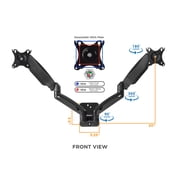Mount-It! Mounting Arm for Monitor, Display - Black