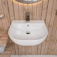thumbnail image 3 of ALFI brand AB110 20" White D-Bowl Porcelain Wall Mounted Bath Sink, 3 of 10