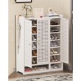 thumbnail image 1 of 3-Door Large-Capacity Modern Shoe Rack, Multi-Functional Storage, Entryway Shoe Cabinet with Drawers for Hallway Living Room Heavy Duty(White,8 Layer), 1 of 7
