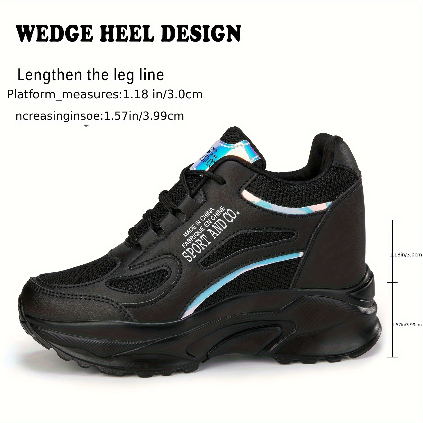 Olive AONEGOLD Women‘s Hidden Wedge Sneakers High Heeld Lace Up Fashion Lightweight Walking Shoes Platform Sneakers Gift