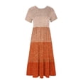 thumbnail image 4 of Mefallenssiah Robe Imprimée à Manches Courtes et Col Rond pour Femmes, 4 of 5