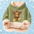 thumbnail image 5 of Kids Highland Cow Sweatshirt- Soft Lined Christmas Sweatshirts with Highland Cow Print, Cozy Warm Kids Jacket Top for Winter Outdoor Play and Holiday Activities, 5 of 5