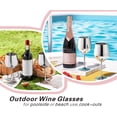 thumbnail image 3 of Juego de copas de vino WOTOR de acero inoxidable, 4 x 532 ml, color plateado, 3 of 6