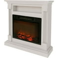 thumbnail image 5 of Cambridge Sienna 34" Freestanding White Mantel Electric Fireplace Heater with Realistic Flames & Log Insert | Fireplace Console Heater For Rooms up to 210 Sq.Ft. with Storage Shelf & Remote Control, 5 of 20